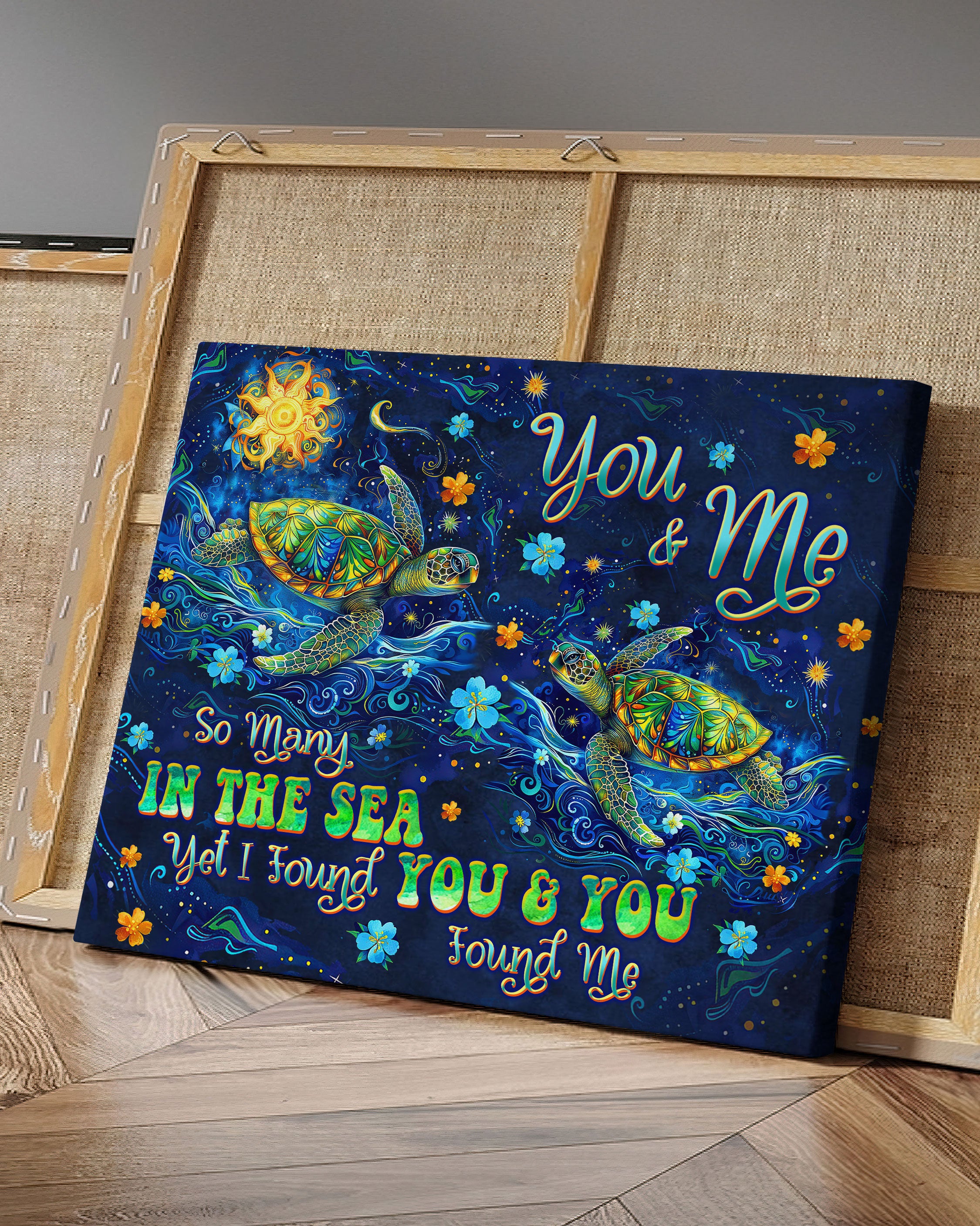 PERSONALIZED YOU AND ME SO MANY IN THE SEA TURTLE CANVAS  - TLTW0701254