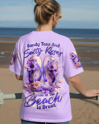 SANDY TOES AND SALTY KISSES FLIP FLOPS ALL OVER PRINT - TLTW0304262