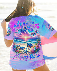 MEET ME AT MY HAPPY PLACE TURTLE ALL OVER PRINT - TLTW2201243
