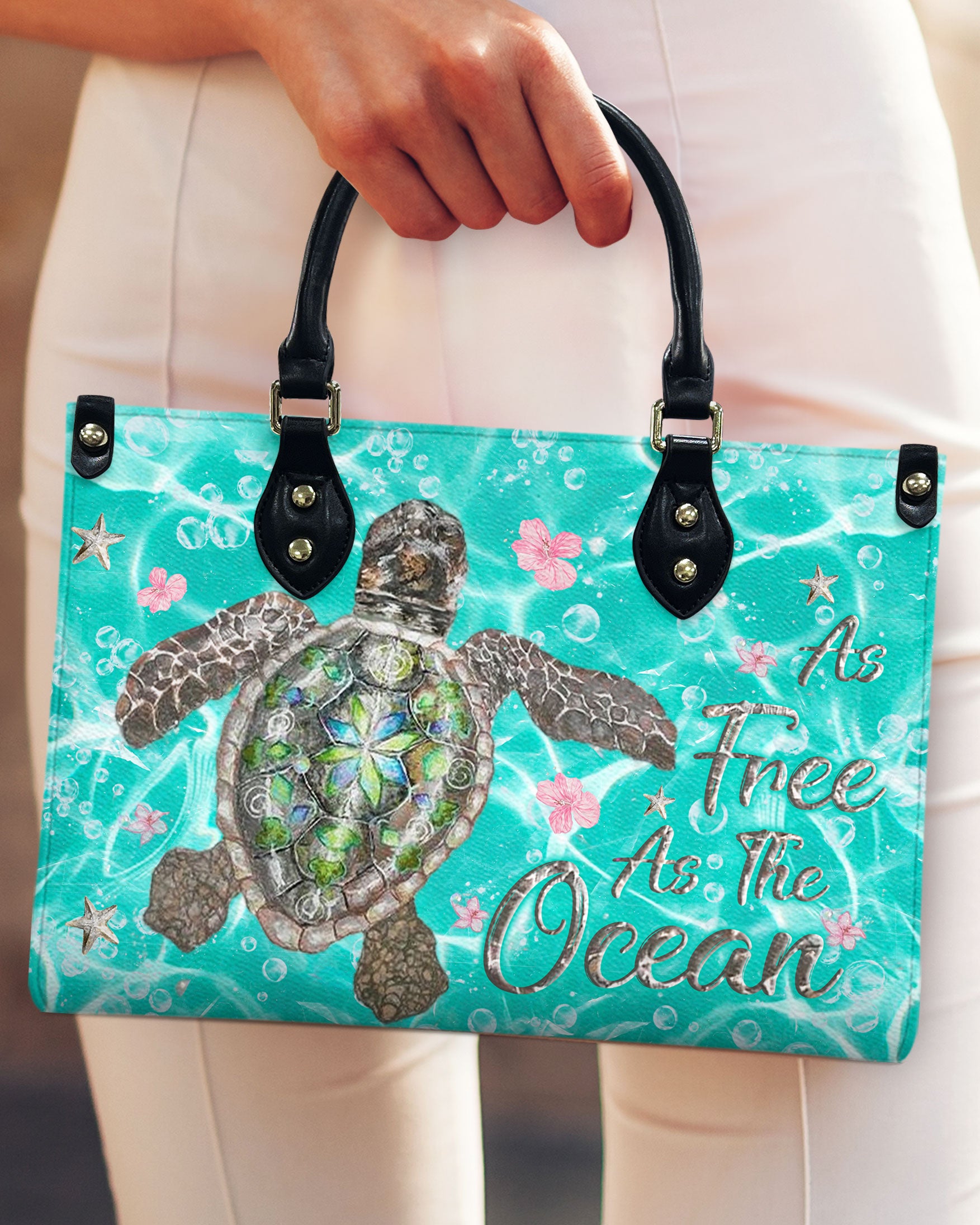 AS FREE AS THE OCEAN LEATHER HANDBAG - YHLN2407244