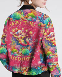 HOLLY JOLLY MERMAID CHRISTMAS BOMBER JACKET - TLNZ0311238