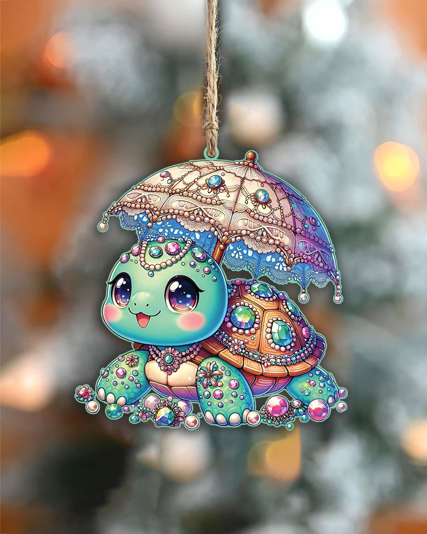 GLOWING TURTLE ORNAMENT & KEYCHAIN - YHLT1509255