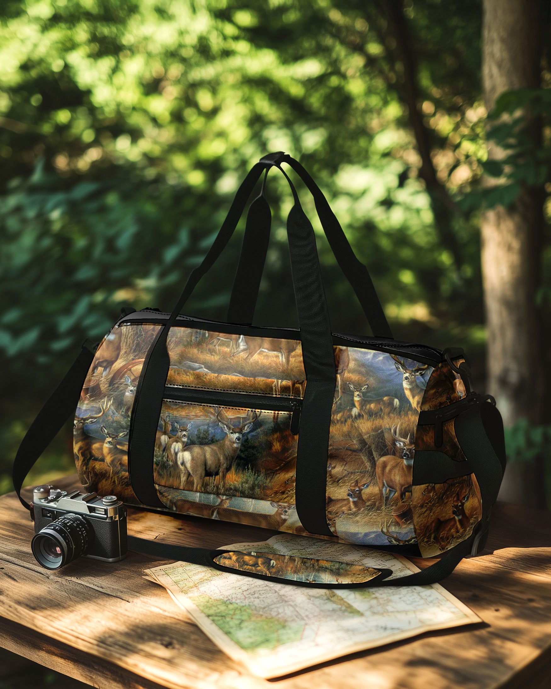 DEER PATTERN TRAVELLING BAG - YHHN2508254