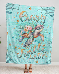 CRAZY TURTLE LADY WOVEN AND FLEECE BLANKET - YHLN1104246