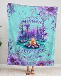 MAKING MEMORIES ONE CAMPFIRE AT A TIME WOVEN AND FLEECE BLANKET - YHDU0804244