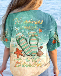 HAPPINESS IS WALKING ON THE BEACH ALL OVER PRINT - YHHG2807231