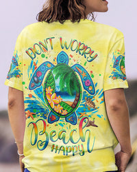 DON'T WORRY BEACH HAPPY TURTLE ALL OVER PRINT - YHHG0607232