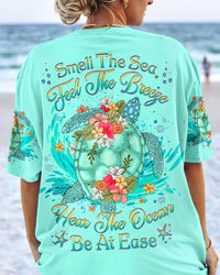 SMELL THE SEA FEEL THE BREEZE TURTLE ALL OVER PRINT - YHHG1307234