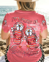 I'M WALKIN' ON SUNSHINE FLIP FLOPS ALL OVER PRINT - YHHG0707232