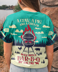 A COW A PIG AND A CHICKEN BARBEQUE ALL OVER PRINT - YHHG2006236