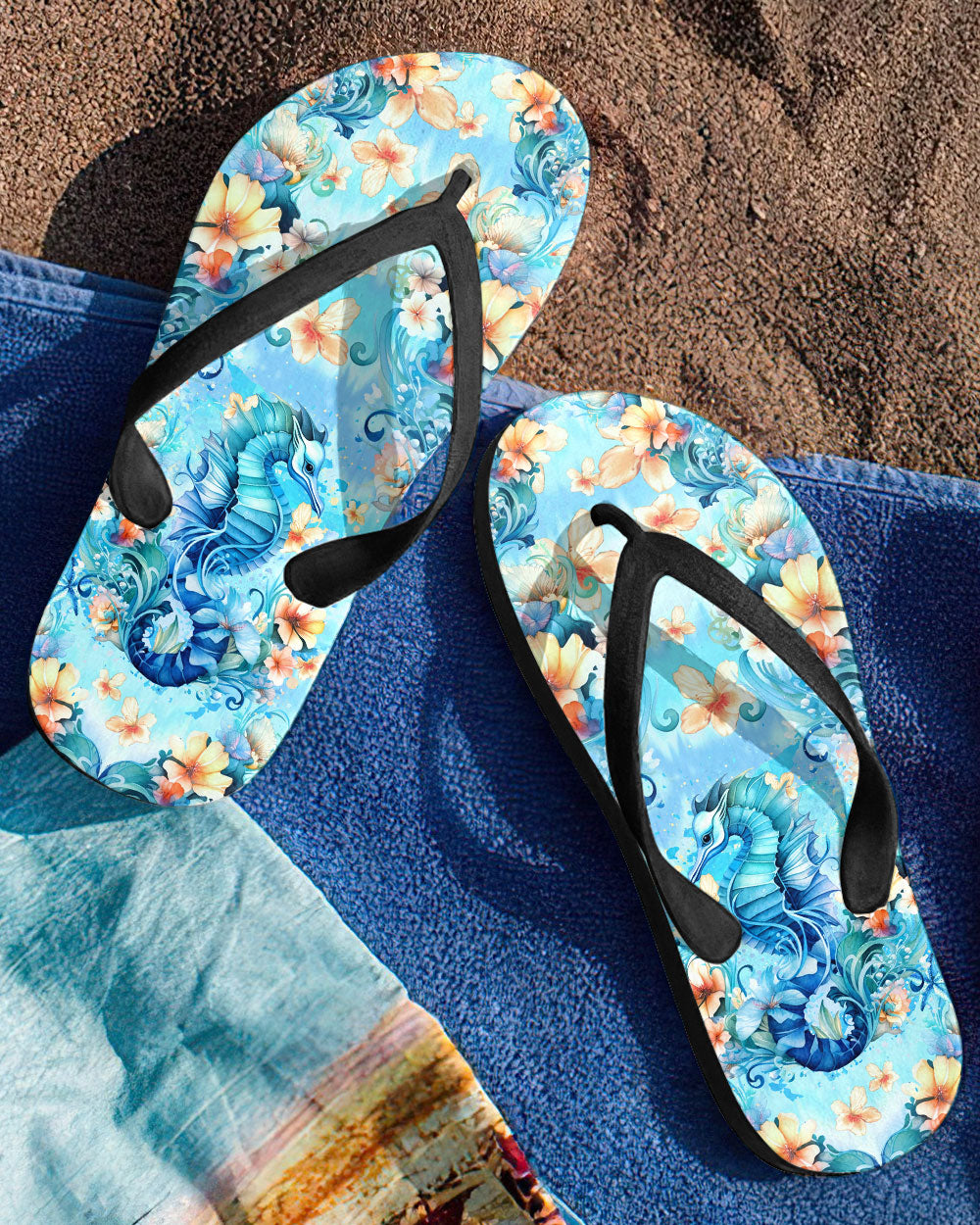 SMELL THE SEA FEEL THE BREEZE SEAHORSE FLIP FLOPS - YHHG2407238