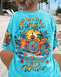 LIFE IS SIMPLE JUST ADD WATER COMPASS ALL OVER PRINT - YHHG0906231