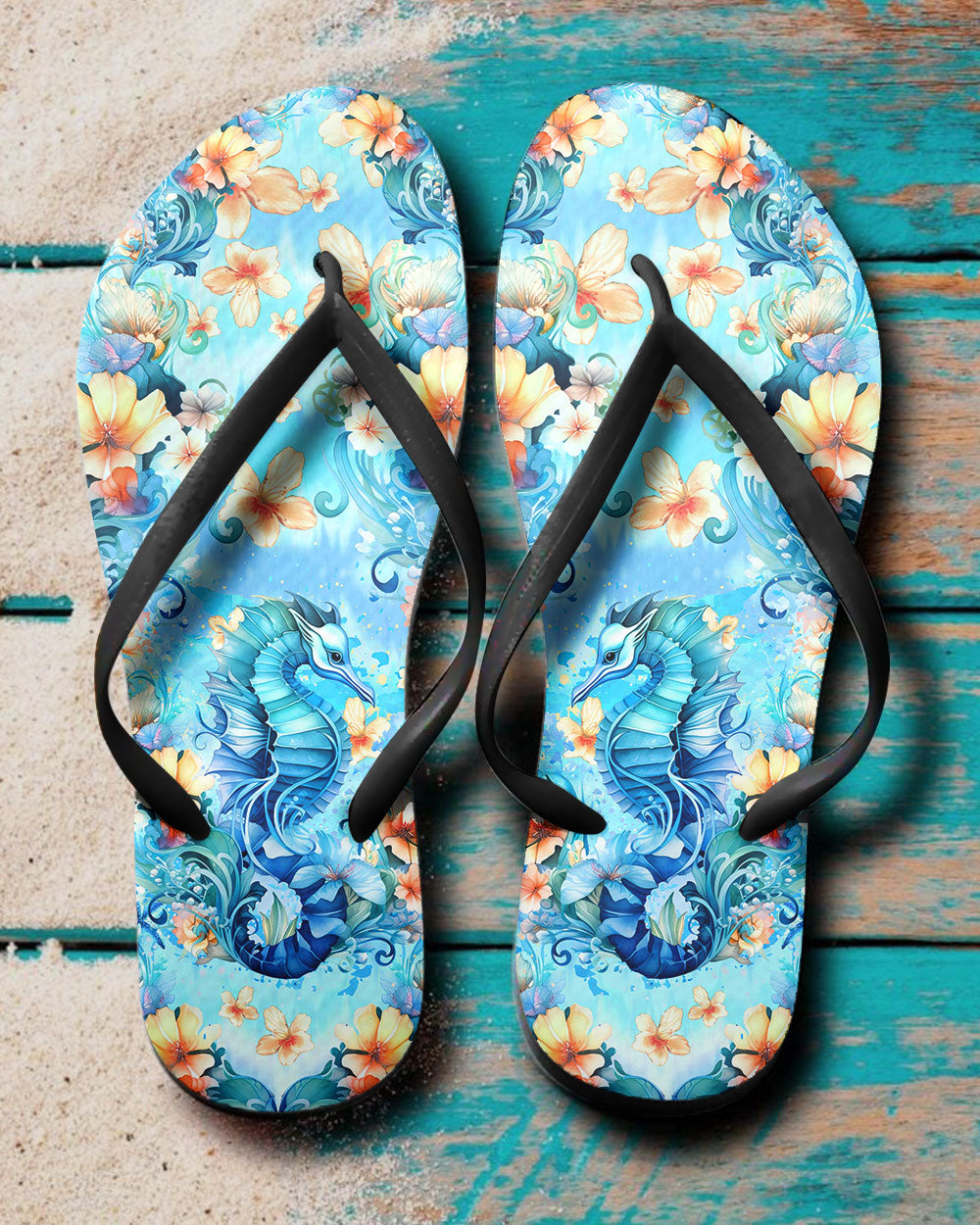 SMELL THE SEA FEEL THE BREEZE SEAHORSE FLIP FLOPS - YHHG2407238
