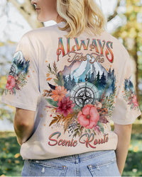 ALWAYS TAKE THE SCENIC ROUTE ALL OVER PRINT - YHDU1605232
