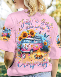 JUST A GIRL WHO LOVES CAMPING ALL OVER PRINT - YHLN1001241