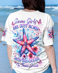 SOME GIRLS ARE JUST BORN STARFISH ALL OVER PRINT - YHDU0502243