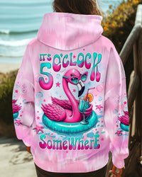 IT'S 5 O'CLOCK SOMEWHERE FLAMINGO ALL OVER PRINT - YHLT0210242