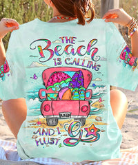 THE BEACH IS CALLING AND I MUST GO ALL OVER PRINT - YHLT1207242