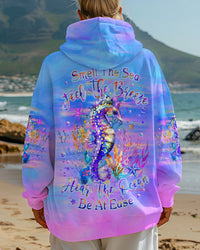 SMELL THE SEA FEEL THE BREEZE SEAHORSE ALL OVER PRINT - YHLT0801254