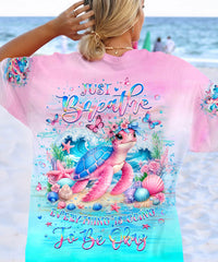 JUST BREATHE TURTLE ALL OVER PRINT - YHLT0405241
