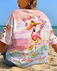 BARE FEET AND SALTY HAIR FLAMINGO ALL OVER PRINT - YHDU2109234