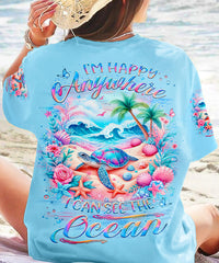 I'M HAPPY ANYWHERE I CAN SEE THE OCEAN ALL OVER PRINT - YHLT3105242