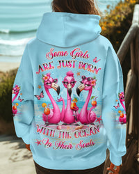 SOME GIRLS ARE JUST BORN FLAMINGO ALL OVER PRINT - YHLT0512243