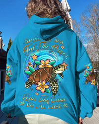 SMELL THE SEA FEEL THE BREEZE TURTLE ALL OVER PRINT - YHDU1509233