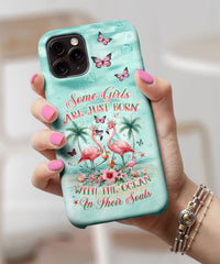 SOME GIRLS ARE JUST BORN FLAMINGO PHONE CASE - YHLT0703241