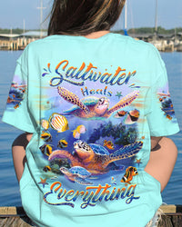 SALTWATER HEALS EVERYTHING TURTLE ALL OVER PRINT - YHDU1112234