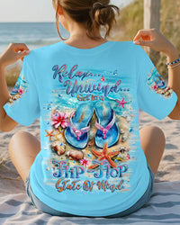 RELAX UNWIND GET IN A FLIP-FLOP ALL OVER PRINT - YHLT0705252