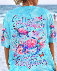 SALTWATER HEALS EVERYTHING TURTLE ALL OVER PRINT - YHHG2504243