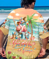 ON BEACH TIME FLAMINGO ALL OVER PRINT - YHLT1806241
