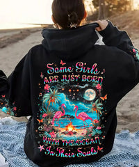 SOME GIRLS ARE JUST BORN FLAMINGO ALL OVER PRINT - YHLT0103241