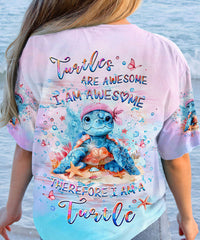 TURTLES ARE AWESOME I AM A TURLTE ALL OVER PRINT - YHLT2103242