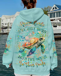 SOME GIRLS ARE JUST BORN TURLTE ALL OVER PRINT - YHLT1909242
