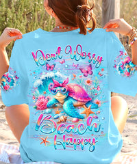 DON'T WORRY BEACH HAPPY TURTLE ALL OVER PRINT - YHLT0306242