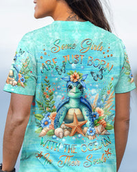 SOME GIRLS ARE JUST BORN TURTLE ALL OVER PRINT - YHHG1204241