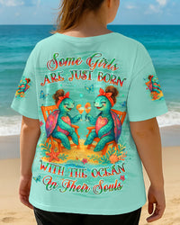 SOME GIRLS ARE JUST BORN TURTLE ALL OVER PRINT - YHLT0406254