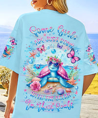 SOME GIRLS ARE JUST BORN TURTLE ALL OVER PRINT - YHLT0504244