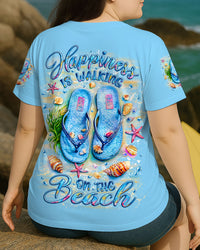 HAPPINESS IS WALKING ON THE BEACH ALL OVER PRINT - YHLT2805253