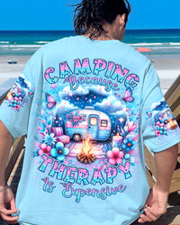 CAMPING BECAUSE THERAPY IS EXPENSIVE ALL OVER PRINT - YHDU1104244