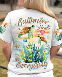SALTWATER HEALS EVERYTHING TURTLE ALL OVER PRINT - YHDU1511232