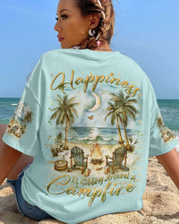 HAPPINESS IS SITTING AROUND A CAMPFIRE ALL OVER PRINT - YHLN0403244