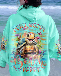 DON'T WORRY BEACH HAPPY TURTLE ALL OVER PRINT - YHDU2710234