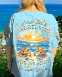 SOME GIRLS ARE JUST BORN TURLTE ALL OVER PRINT - YHDU1203241