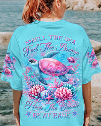 SMELL THE SEA FEEL THE BREEZE TURLTE ALL OVER PRINT - YHLN0205244