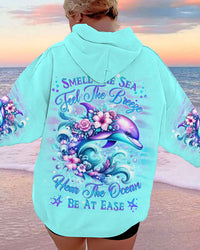 SMELL THE SEA FEEL THE BREEZE DOLPHIN ALL OVER PRINT - YHDU0112234