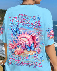 FINDING SEASHELLS IS MY KIND OF THERAPY ALL OVER PRINT - YHDU2404243