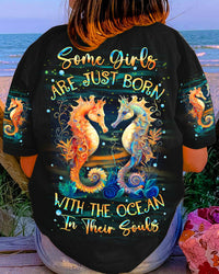 SOME GIRLS ARE JUST BORN SEAHORSE ALL OVER PRINT - YHDU2509234